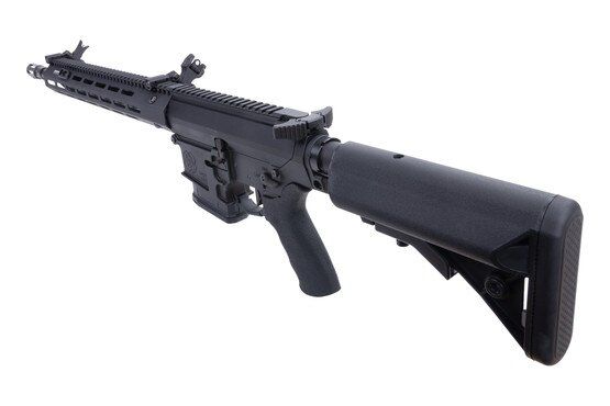 Troy Industries TLR11 308 Rifle has a B5 enhanced SOPMOD stock.
